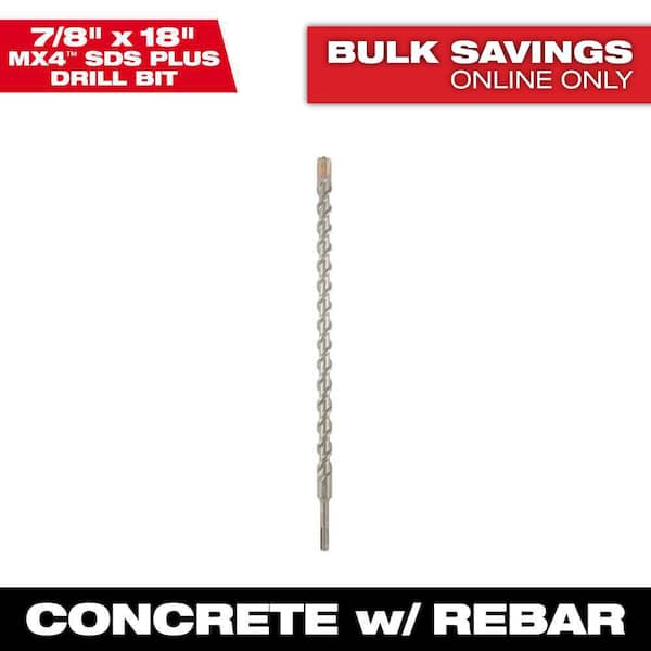 Milwaukee 7/8 in. x 18 in. 4-Cutter SDS-PLUS Carbide Drill Bit