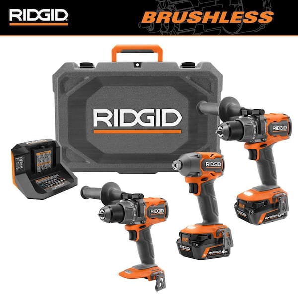18V Brushless 2-Tool Combo Kit with 6.0 Ah and 4.0 Ah MAX Output Batteries, Charger, Hard Case, & Hammer Drill/Driver
