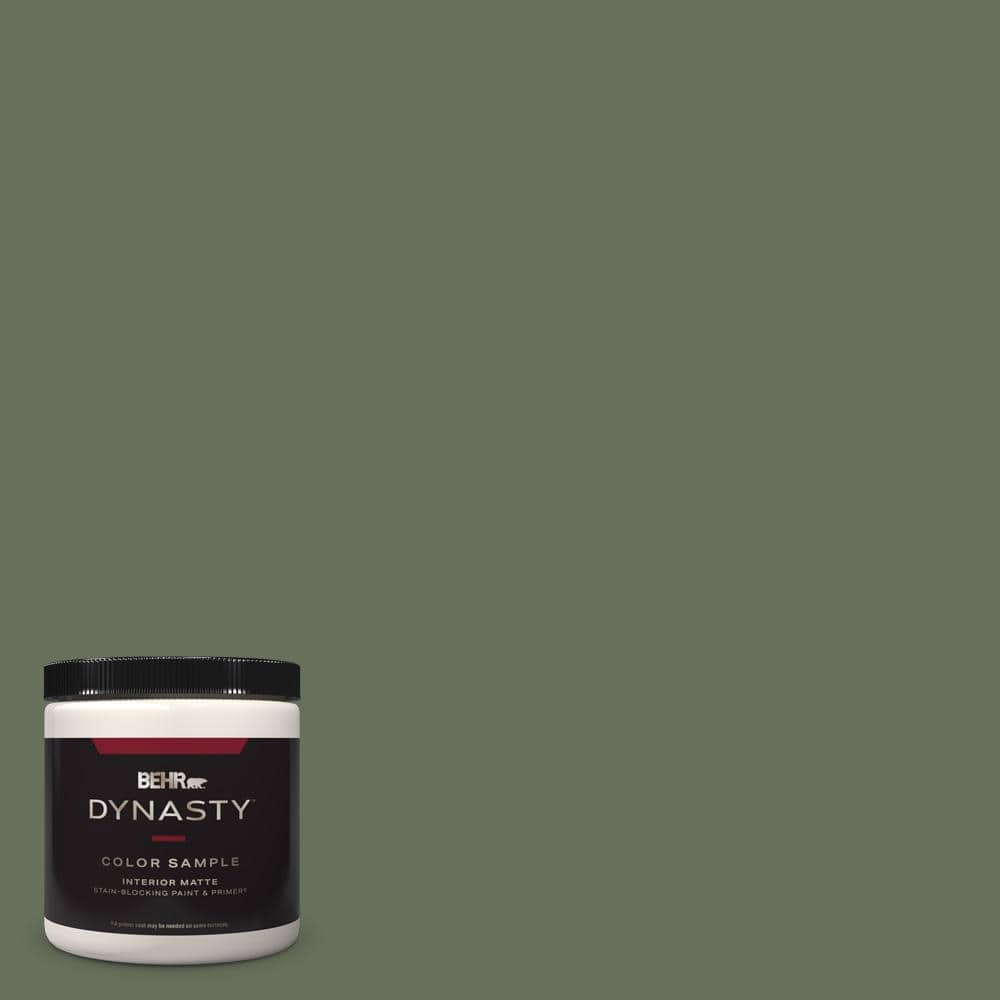 BEHR DYNASTY 8 oz. #N390-6 Laurel Garland One-Coat Hide Matte Stain ...