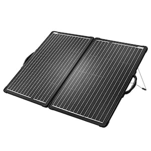 120-Watt Monocrystalline Portable Off Grid Solar Panel Kit, Foldable Briefcase with Waterproof LCD Charge Controller