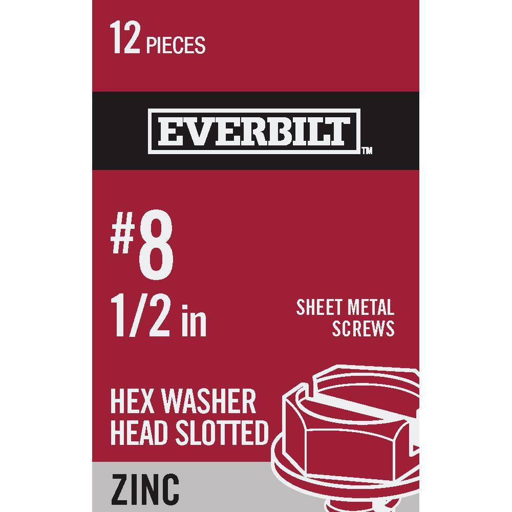 thumbnail image 2 of 100 Pack #8 X 1/2 Inch Slotted Hex Washer Head Sheet Metal Screws In Musket Brown – By Trinity Fastener 2 of 2