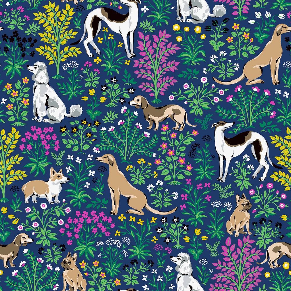 PRINTFRESH 216 in. x 20.5 in. Blue Must Love Dogs Peel and