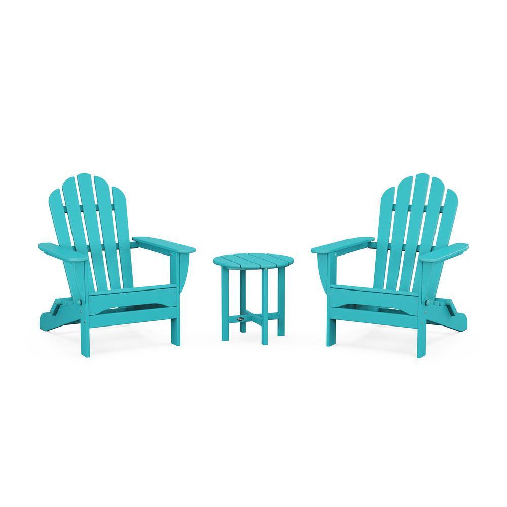 Monterey Bay 3-Piece Plastic Patio Conversation Set in Aruba Folding Adirondack price history on PriceWatchPro