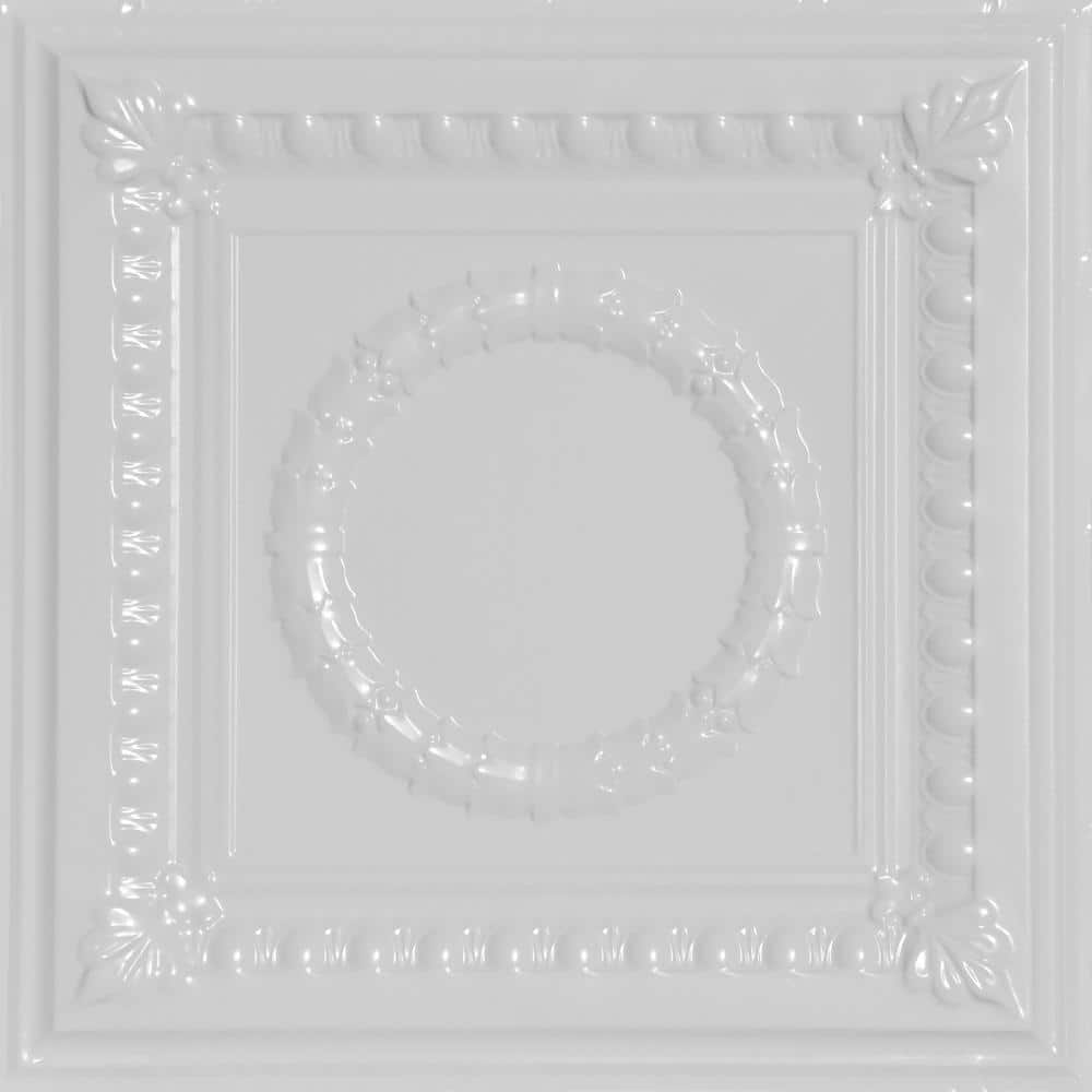 Victory White 2 ft. x 2 ft. Decorative Lay-in Tin Ceiling Tile (24 sq. ft. /Case) price history on PriceWatchPro