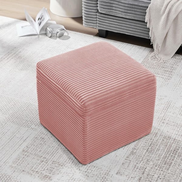 Modern Pink 21.65 in. Bedroom Bench Back with Storage Function