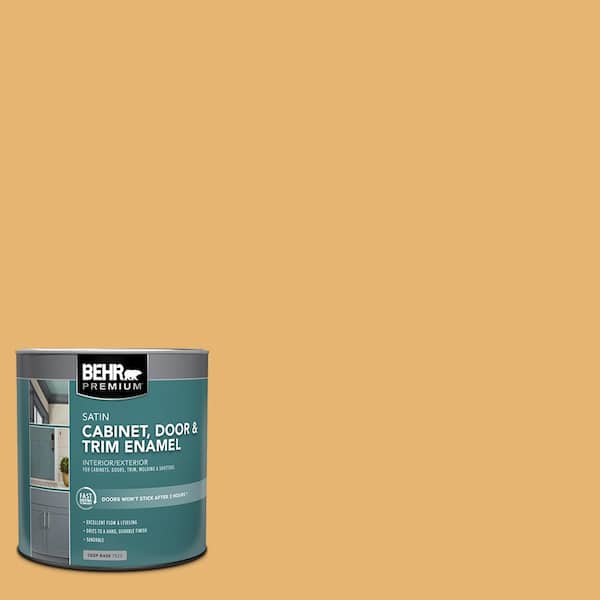 BEHR PREMIUM 1 qt. #PPU6-04 Pyramid Gold Satin Enamel Interior/Exterior Cabinet, Door & Trim Paint