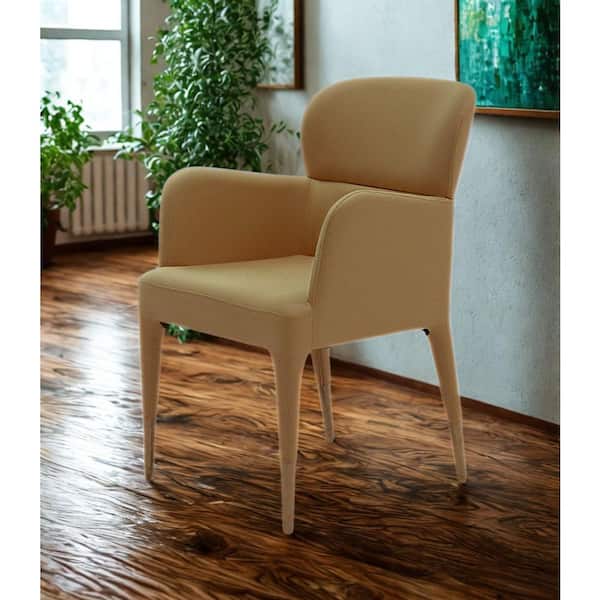 Ogden Orange Leatherette Dining Armchair