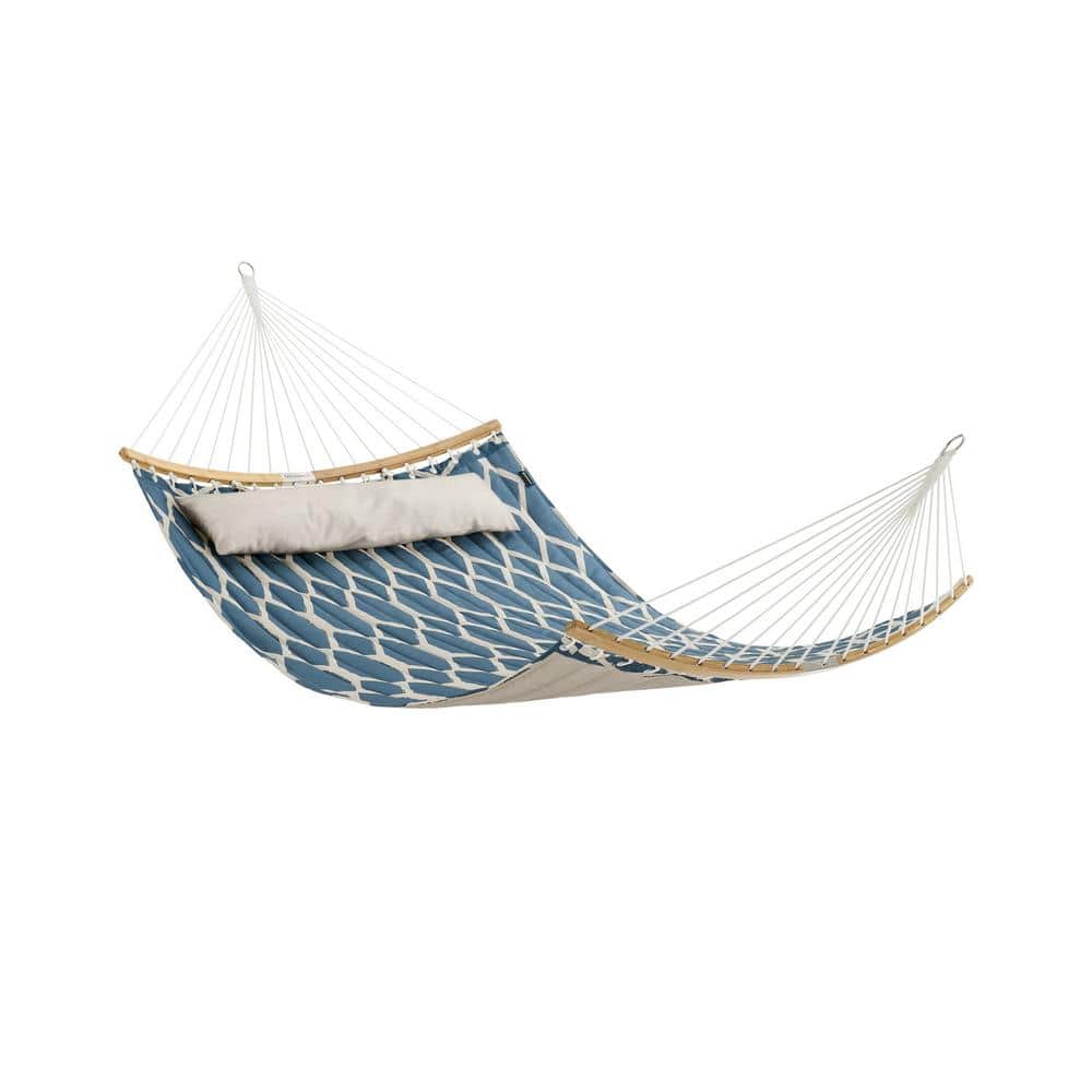 Hammock, Quilted Hammock with Curved Bamboo Spreaders, Pillow, Portable Pad