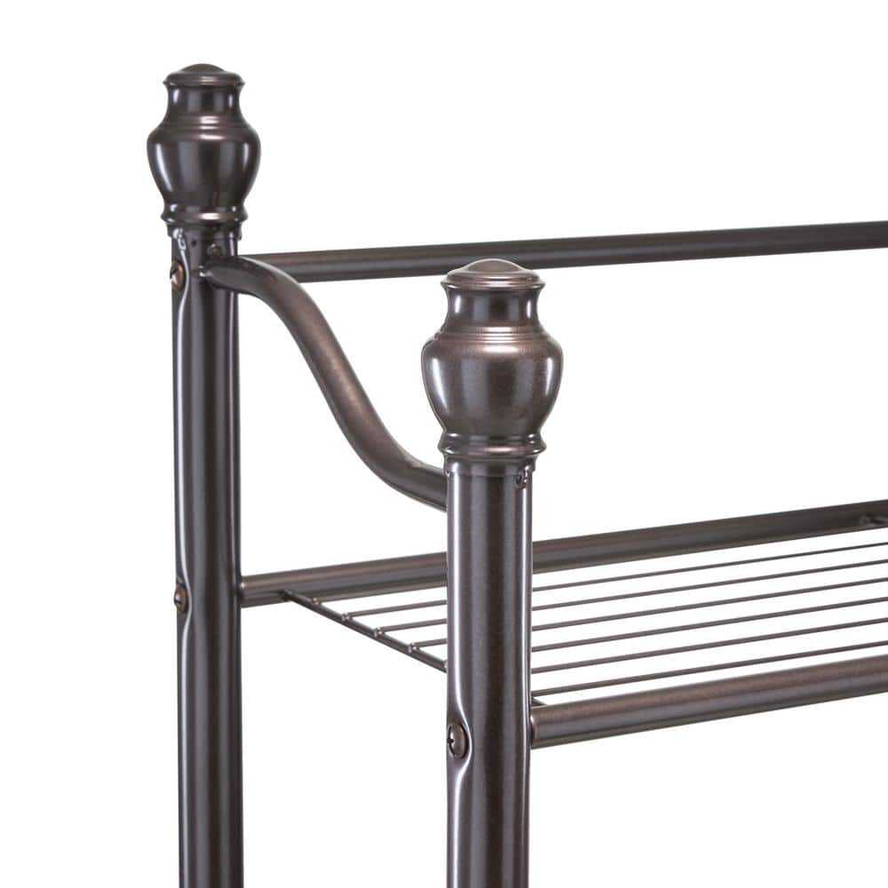 Bronze 4-Tier Metal Shower Organizer for Powder Room