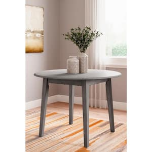 Shullden Casual Gray Wood 42.75 in. 4 Legs Dining Table Seats 4