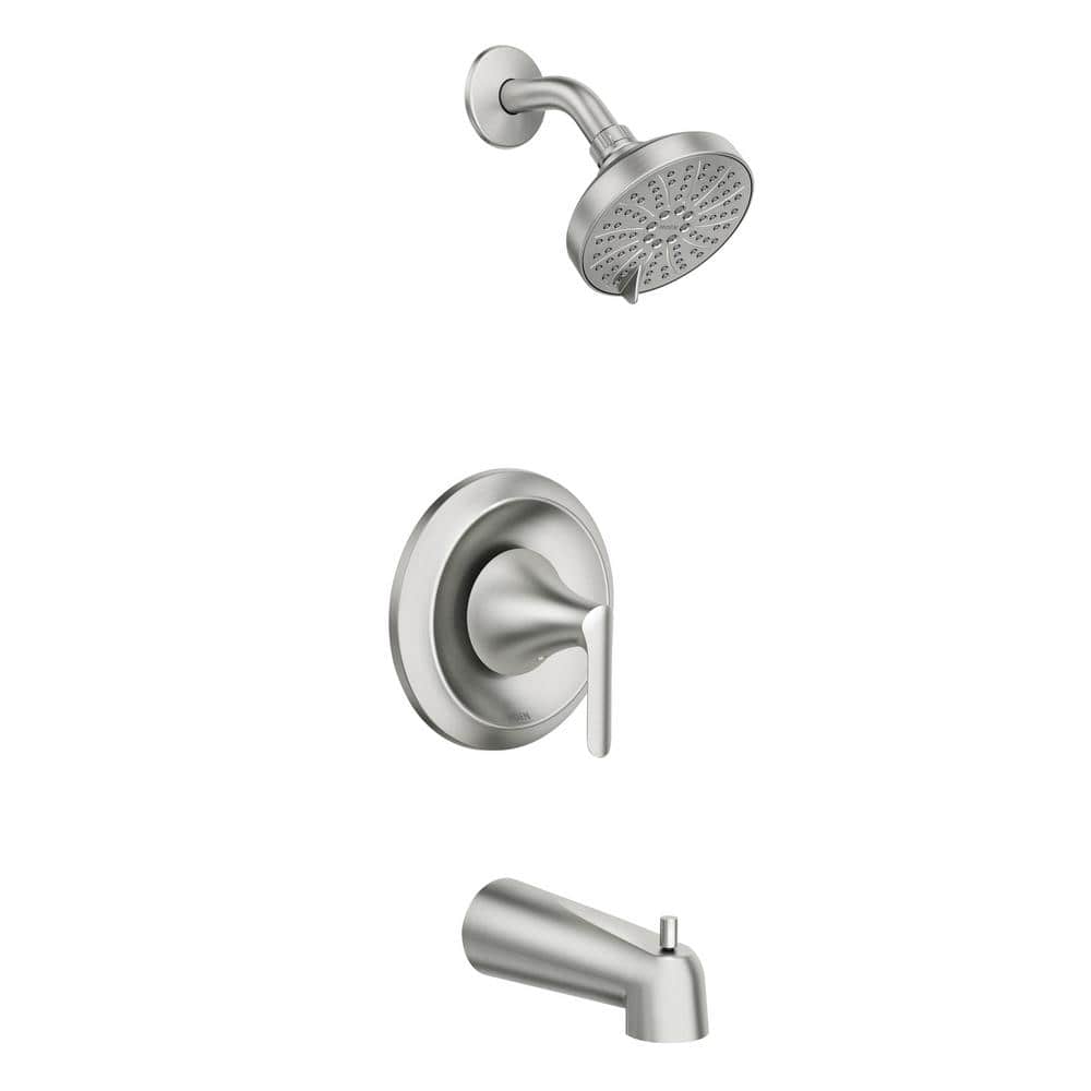 MOEN Findlay Single-Handle 6-Spray Tub and Shower Faucet in Spot Resist Brushed Nickel (Valve Included)