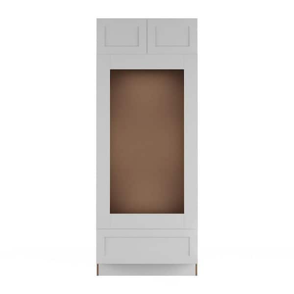 Cambridge Shaker Ready-to-Assemble 33x84x24.5 in. Base Double Oven Cabinet w/ 2 Soft Close Doors & Drawer in White Cambridge Shaker Ready-to-Assemble 33x84x24.5 in. Base Double Oven Cabinet w/ 2 Soft Close Doors & Drawer in White