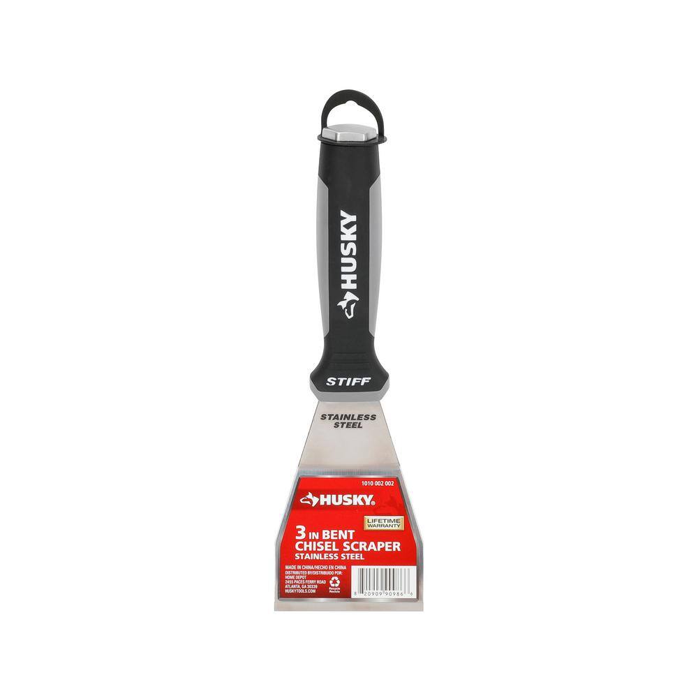 Husky 3 in. Bent Extendable Scraper with Stainless Steel Blade