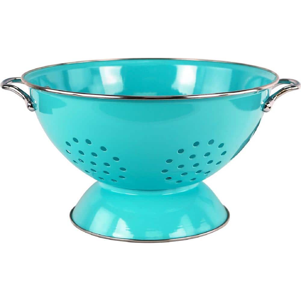 5 qt. Metal Powder Coated Enameled Will Never Flake or Discolor Colander in