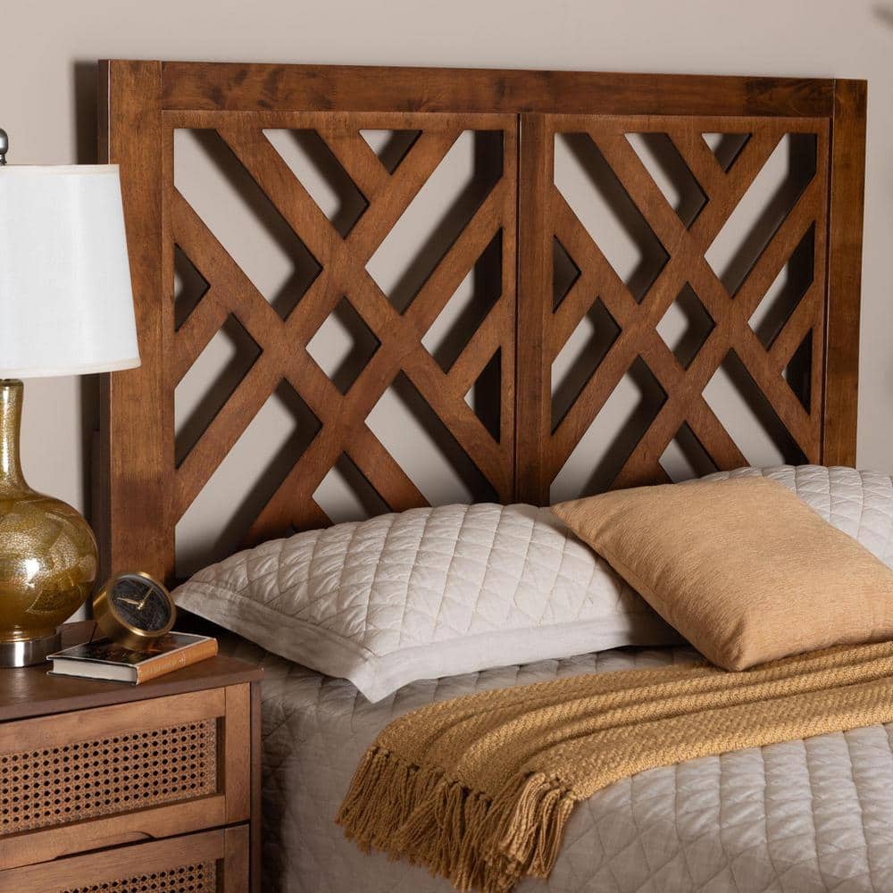 Aliya Walnut Brown Wood King Size Headboard