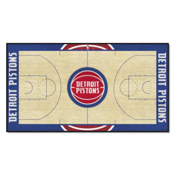 FANMATS Detroit Pistons 2 ft. x 4 ft. NBA Court Runner Rug