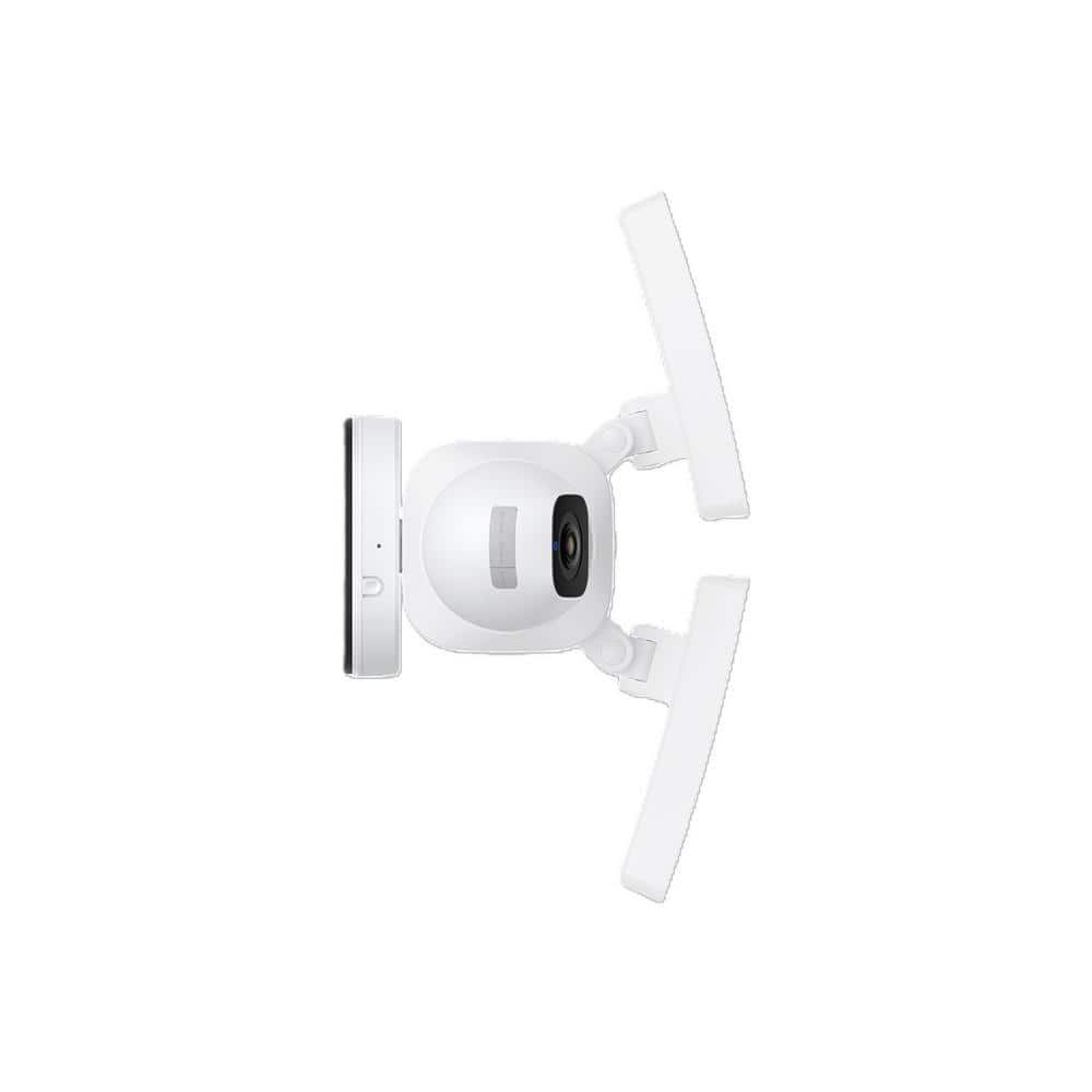 White Outdoor Wi-Fi Floodlight Security Camera with Pan and Tilt