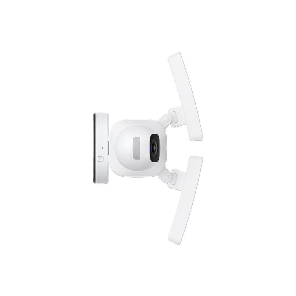 White Outdoor Wi-Fi Floodlight Security Camera with Pan and Tilt