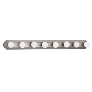 Decorative Collection 8-Light Pewter Wall Vanity Light