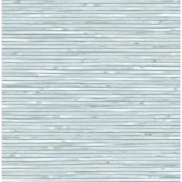 A-Street Prints Bellport Sky Blue Wooden Slat Wallpaper Sample