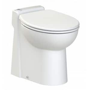 Sanimarin 4 1-Piece 2.9 GPF Single Flush Elongated Bowl 24-Volt Macerating Toilet System in White for Boat or RV