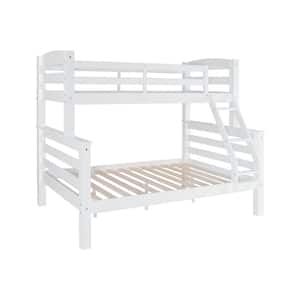 Sanders White Twin Over Full Bunk Bed with Heavy Duty Slats