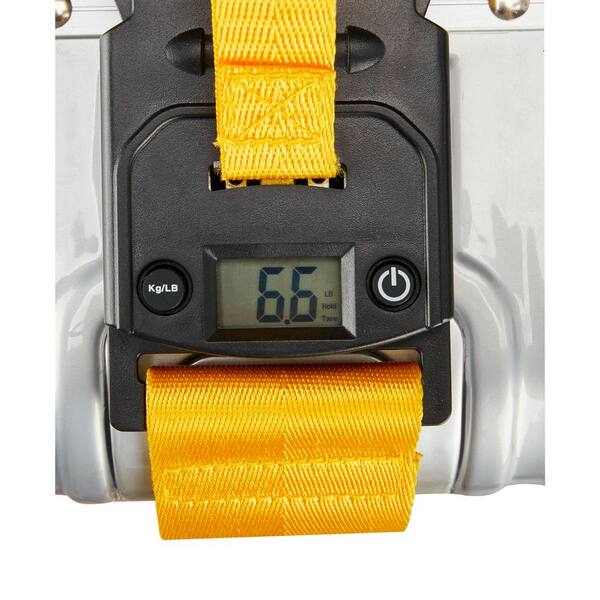 yellow luggage strap