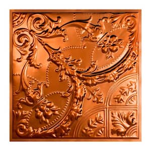 Saginaw 2 ft. x 2 ft. Lay-in Tin Ceiling Tile in Copper (20 sq. ft. / case of 5)