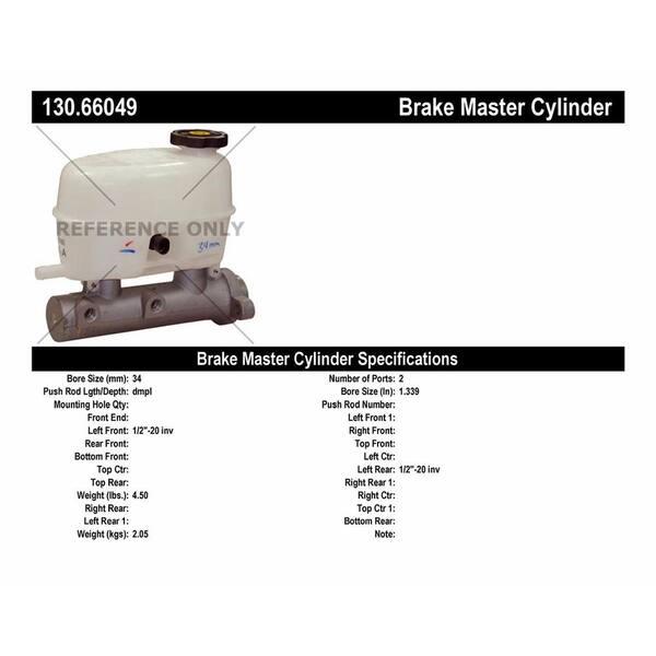 Centric Parts Brake Master Cylinder