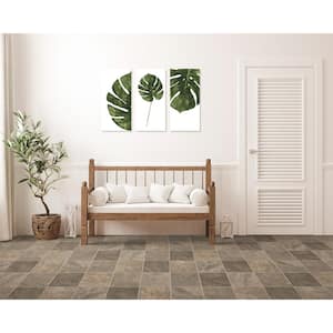 Take Home Sample - Southern Hills Tile 12 MIL 6 in. x 9 in. Waterproof Vinyl Sheet Flooring