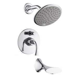 Twist Single-Handle 1-Spray Tub and Shower Faucet 1.8 GPM in. Polished Chrome (Valve Included)