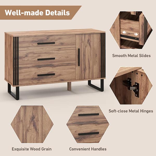 Boyel Living Brown 29.5 in. H Storage Cabinet Sideboard with