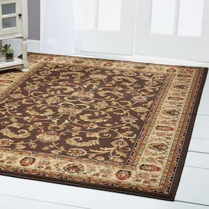 Royalty Brown/Ivory 5 ft. x 7 ft. Indoor Area Rug