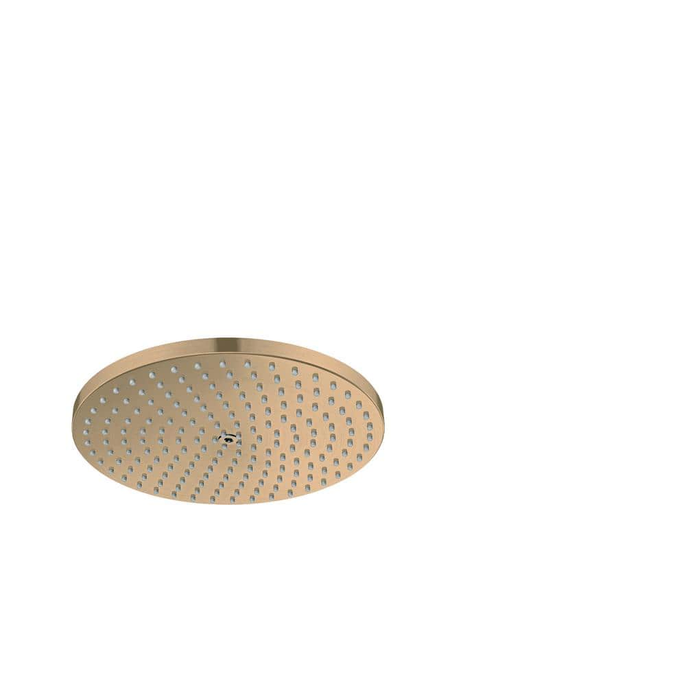 Hansgrohe Raindance S 1-Spray Patterns 1.75 GPM 0 in. Fixed Shower Head in Brushed Bronze