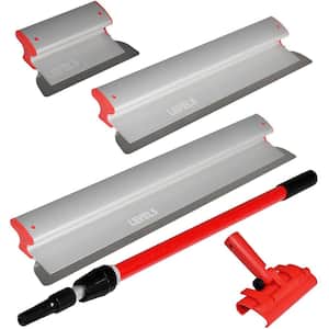 10 in., 24 in., 32 in. Skimming Blade Set with 37 in. to 63 in. Extension Handle and Handle Adapter