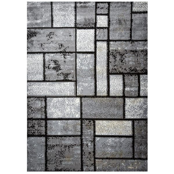 MSRUGS Allman Gray 2 ft. x 3 ft. Polypropylene Area Rug
