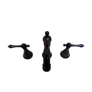 Messina 8 in. Widespread Double Handle Bathroom Faucet with Drain Assembly in Oil Rubbed Bronze