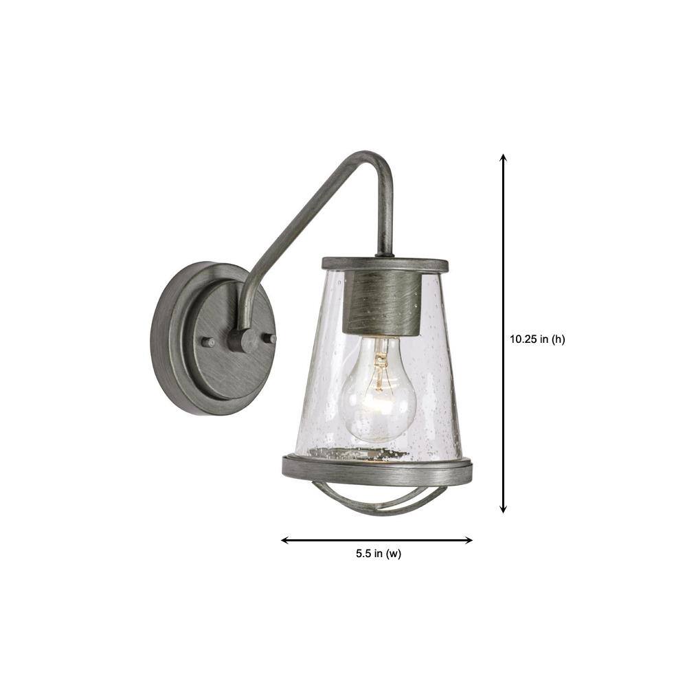 Weathered Iron 10.25" Industrial Cage Wall Sconce