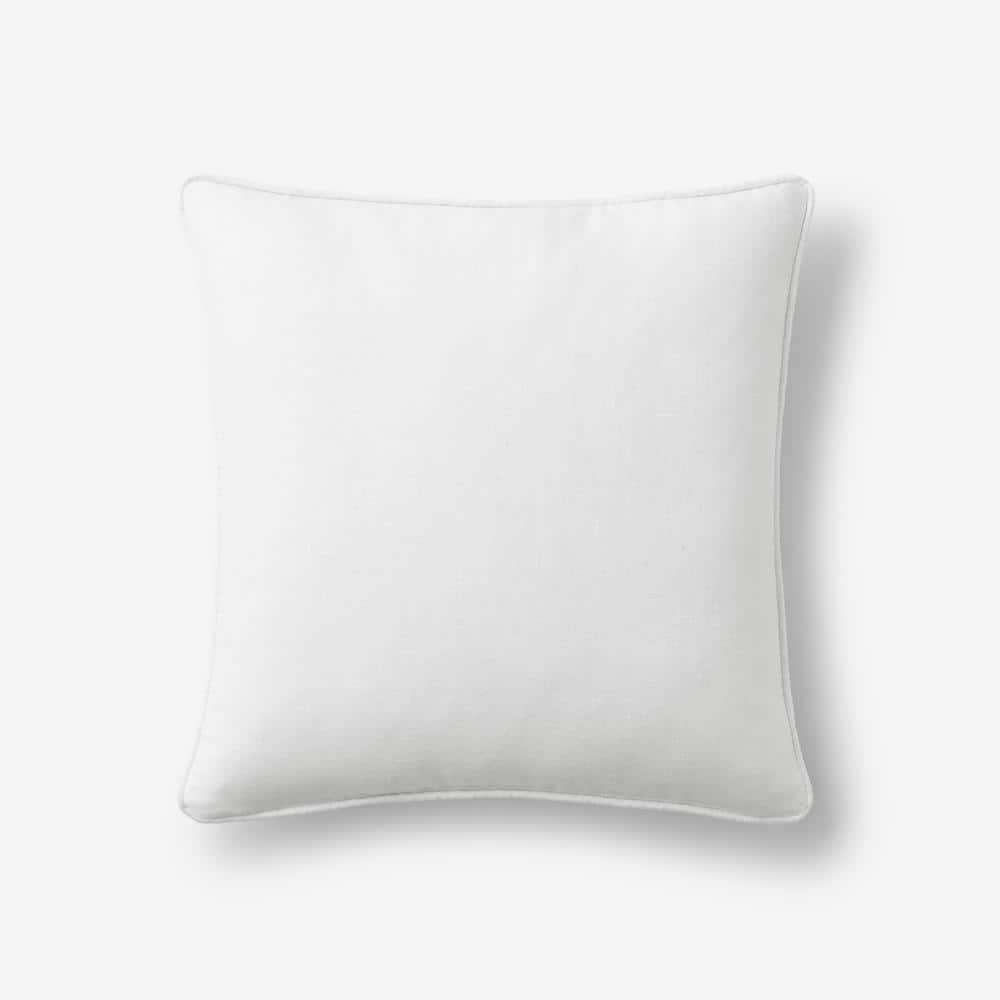 The Company Store Linen Gray Solid Machine Washable 26 in. x 26 in. Throw  Pillow Cover 83146-26-GRAY - The Home Depot