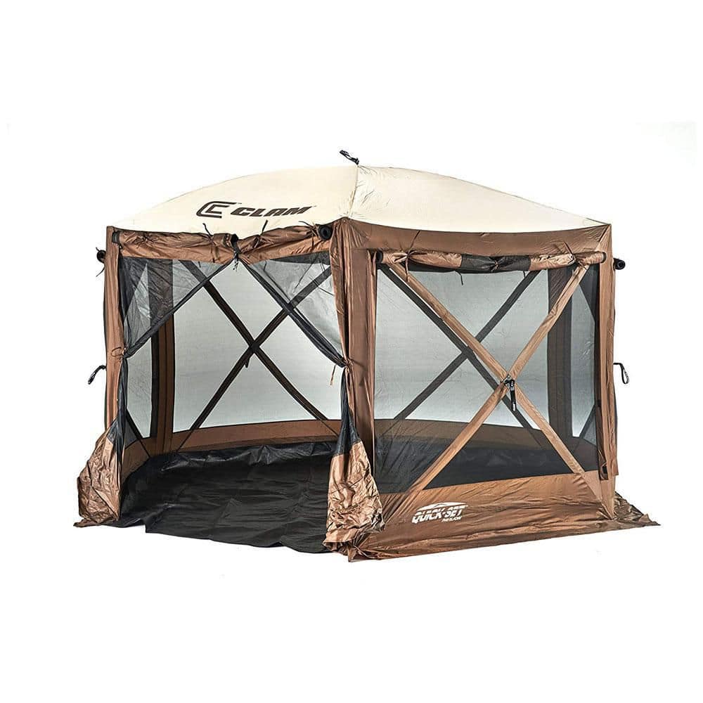 Clam Quick Set Pavilion Camper 12.5 ft. x 12.5 ft. Outdoor Gazebo Canopy Shelter Tent -  CLAMPVCMPR12876