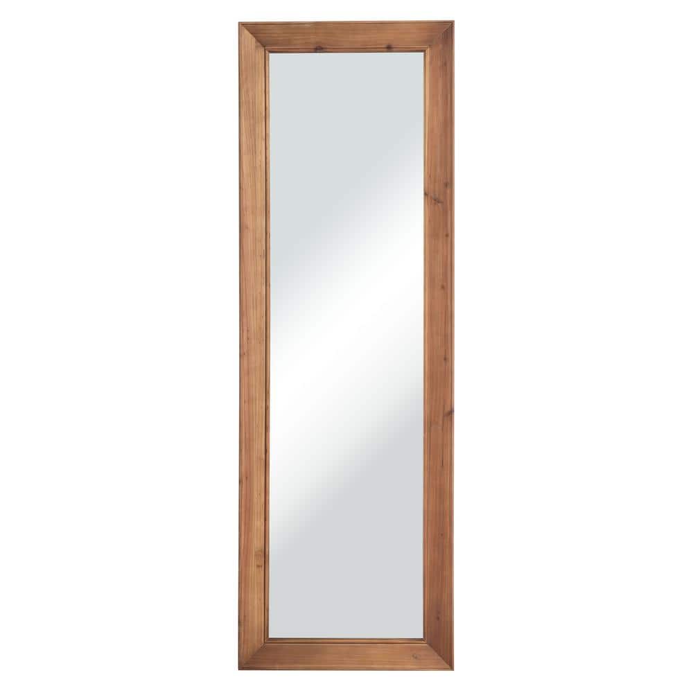 65 in. x 22 in. Modern Solid Wood Rectangle Framed Wood Color Full Length D
