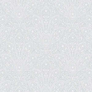 Distressed Paisley Vinyl Roll Wallpaper (Covers 55 sq. ft.)