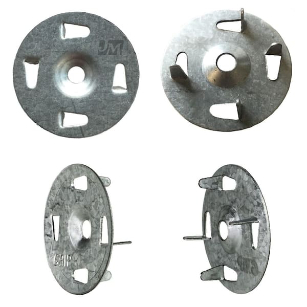 1.25 in. Grip-Plate Metal Steel Tab Prong Washer for Lath Plaster Stucco 1000 EA Silver