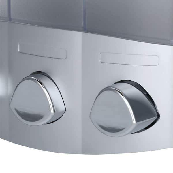 Trio 15 oz. Soap/Lotion/Antibacterial Dispenser in Satin Silver