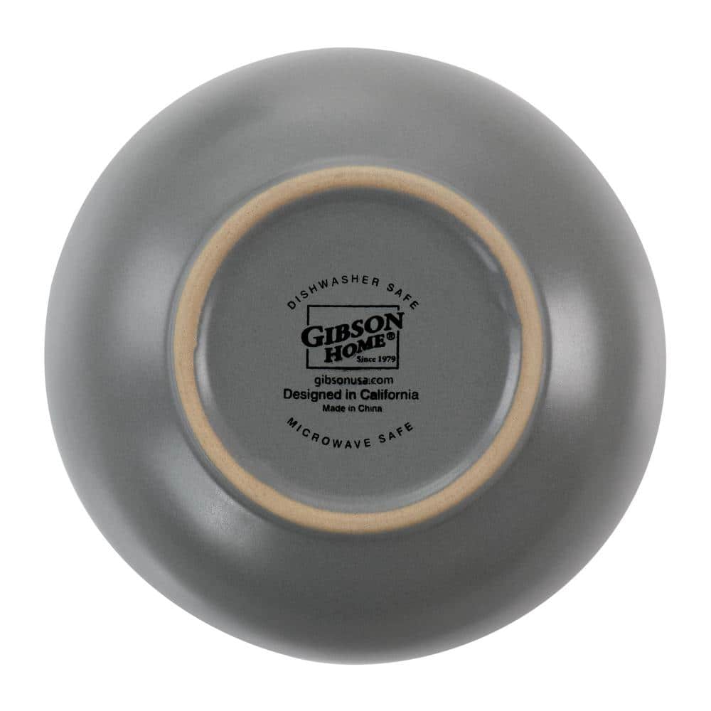 Gray Matte Ceramic Microwave Safe Cereal Bowl