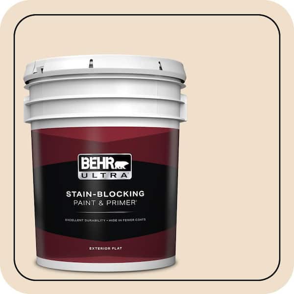 BEHR ULTRA 5 gal. #N280-1 Scroll Flat Exterior Paint & Primer