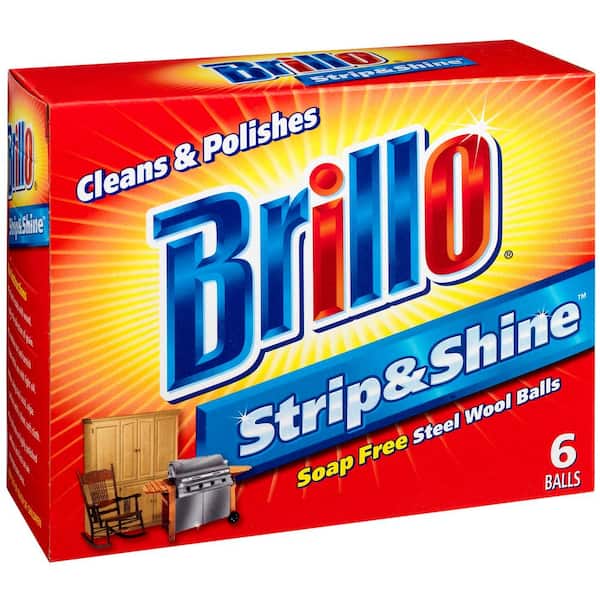 Brillo Strip and Shine Steel Wool Ball (6-Count Case of 24)