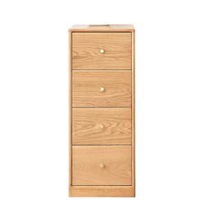 14.96 in. W x 11.81 in. D x 29.92 in. H Brown Linen Cabinet Bedside Table Storage Cabinet With Four Drawers