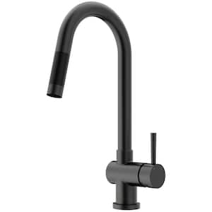 Gramercy Single Handle Pull-Down Spout Kitchen Faucet in Matte Black