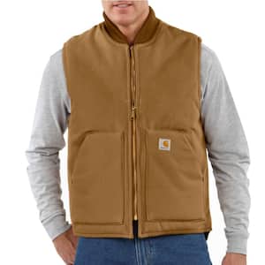 Men's 5X-Large Brown Cotton Duck Vest Arctic Quilt Lined